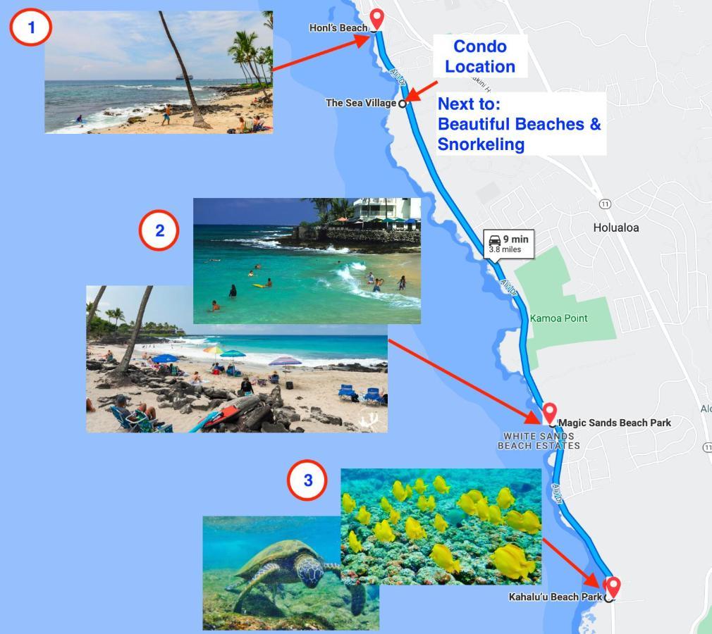 Sea Village Condo With Unobstructed Ocean Views And Oceanside Pool Kailua-Kona Exteriör bild